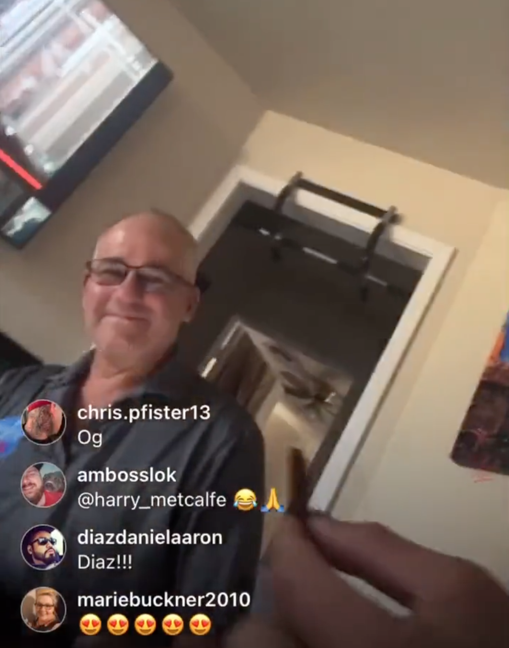 UFC champ Nate Diaz smokes marijuana in front of a drug tester. Tell him to f***ing sucka d ***' and get out of his house