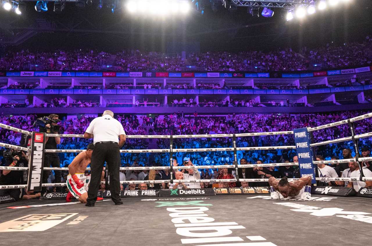 KSI presses Luis Alcaraz Pineda, a pro-boxer, as he mocks his opponent's terrible fight whining.
