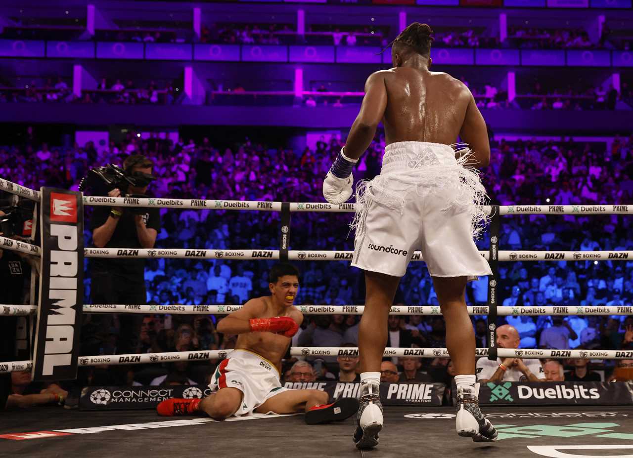 KSI presses Luis Alcaraz Pineda, a pro-boxer, as he mocks his opponent's terrible fight whining.