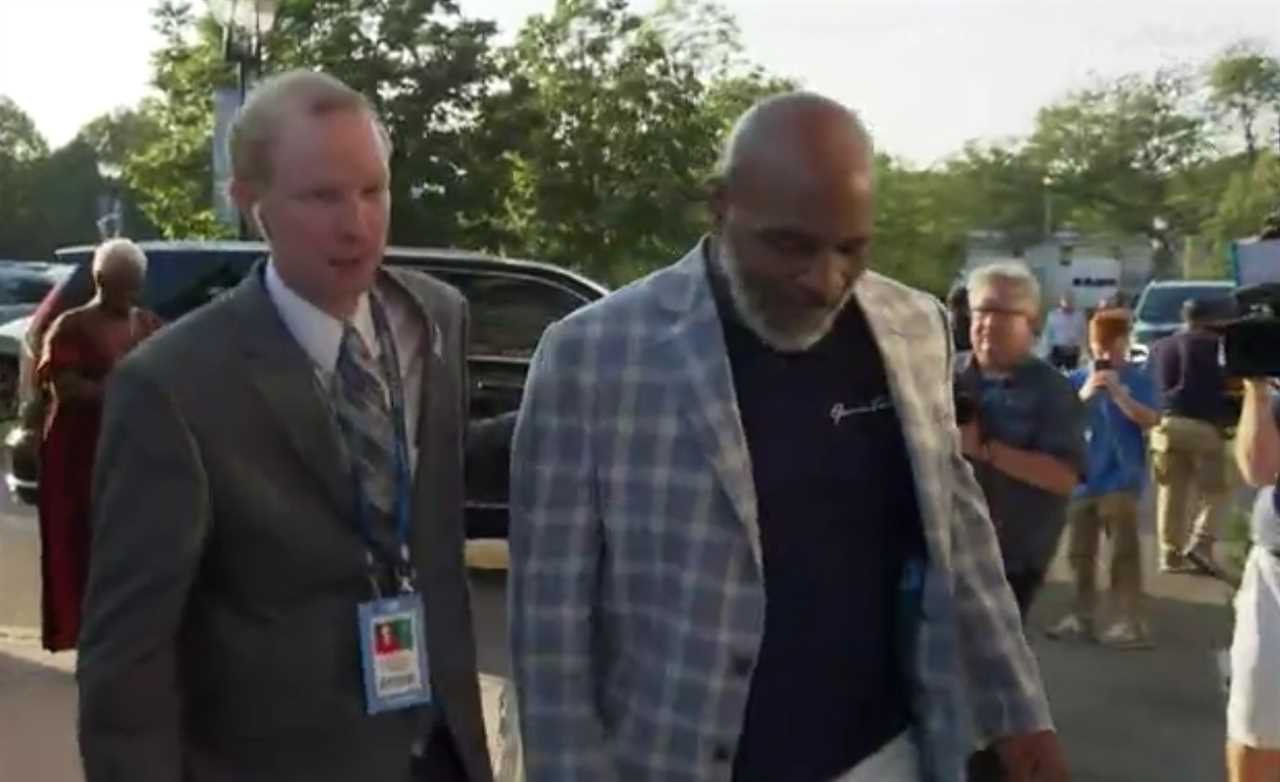 Mike Tyson looks fit and healthy as he watches Serena Williams with an all-star cast.
