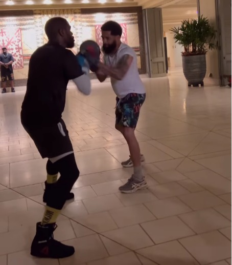 Floyd Mayweather, 45, is seen training at a $1,000-a-night hotel at 2am. Rules for the exhibition of boxing legends are revealed.