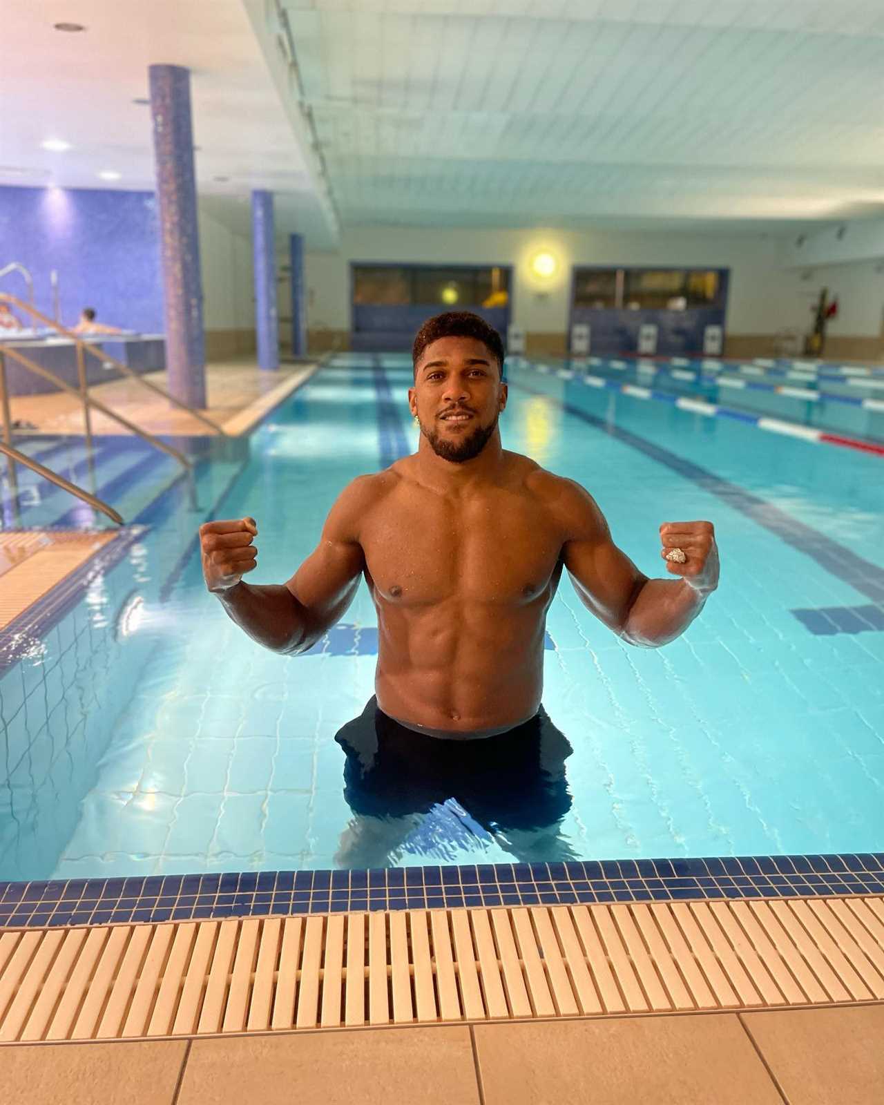 Anthony Joshua follows Oleksandr Usyk’s brutal swimming training while preparing for Tyson Fury's super-fight