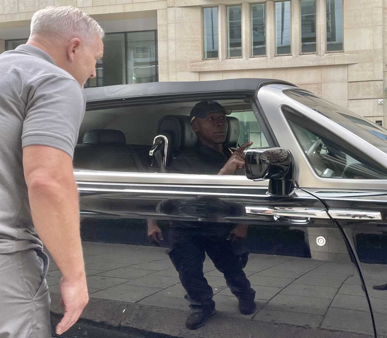 Chris Eubank drives his designer bag repeatedly while parking PS300k Rolls Royce. He then gets help from passers-by