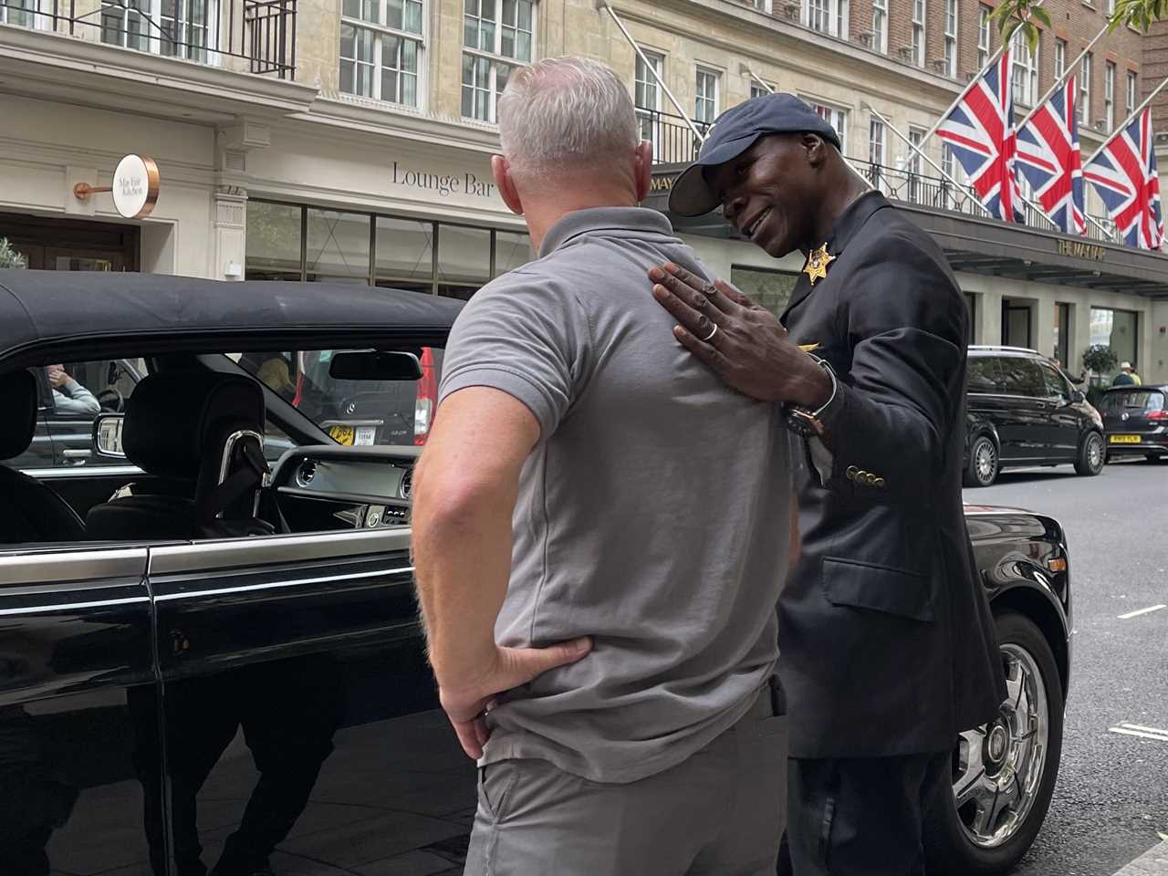 Chris Eubank drives his designer bag repeatedly while parking PS300k Rolls Royce. He then gets help from passers-by