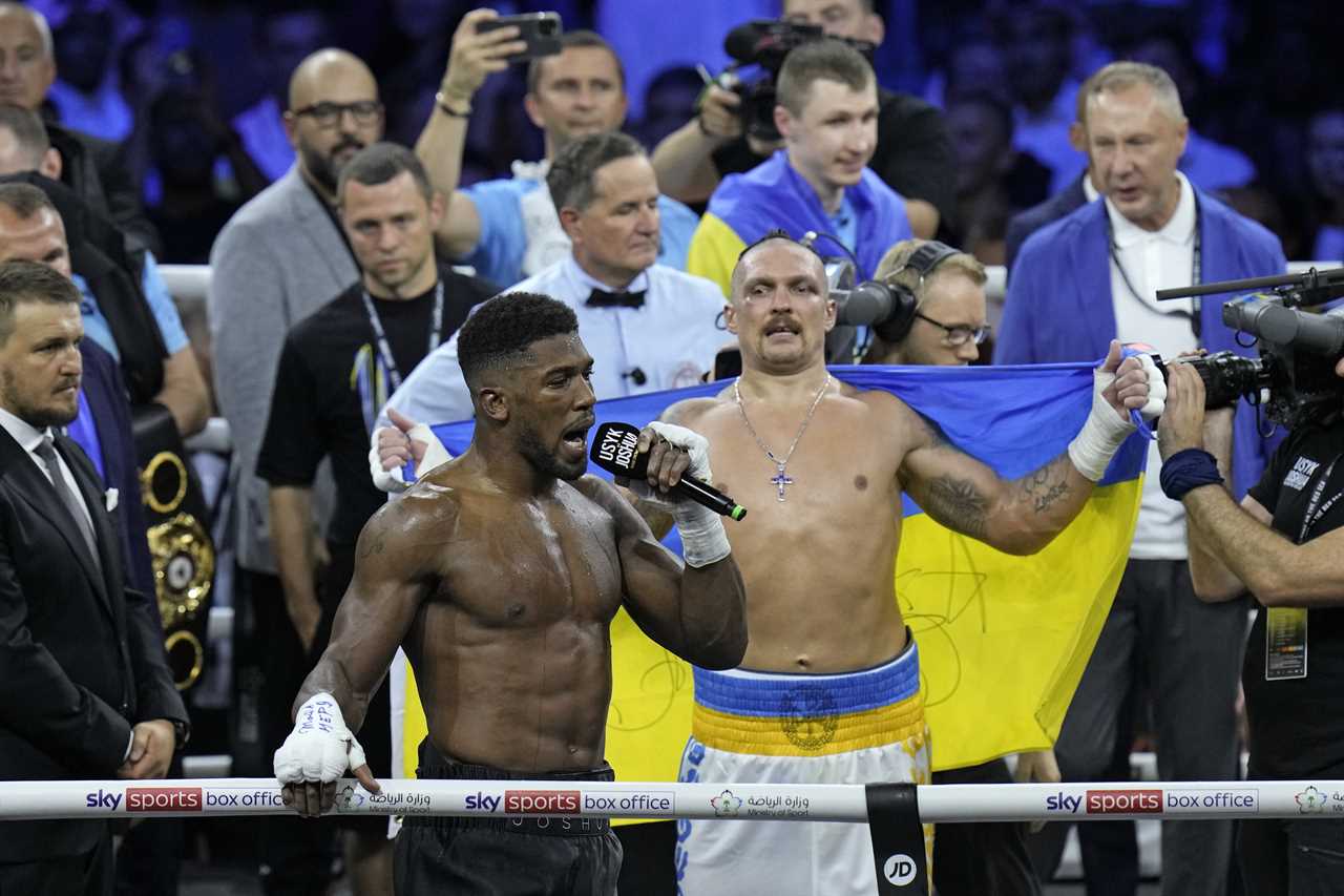 Anthony Joshua was willing to help Oleksandr Usyk train him for his next fight in Cardiff.