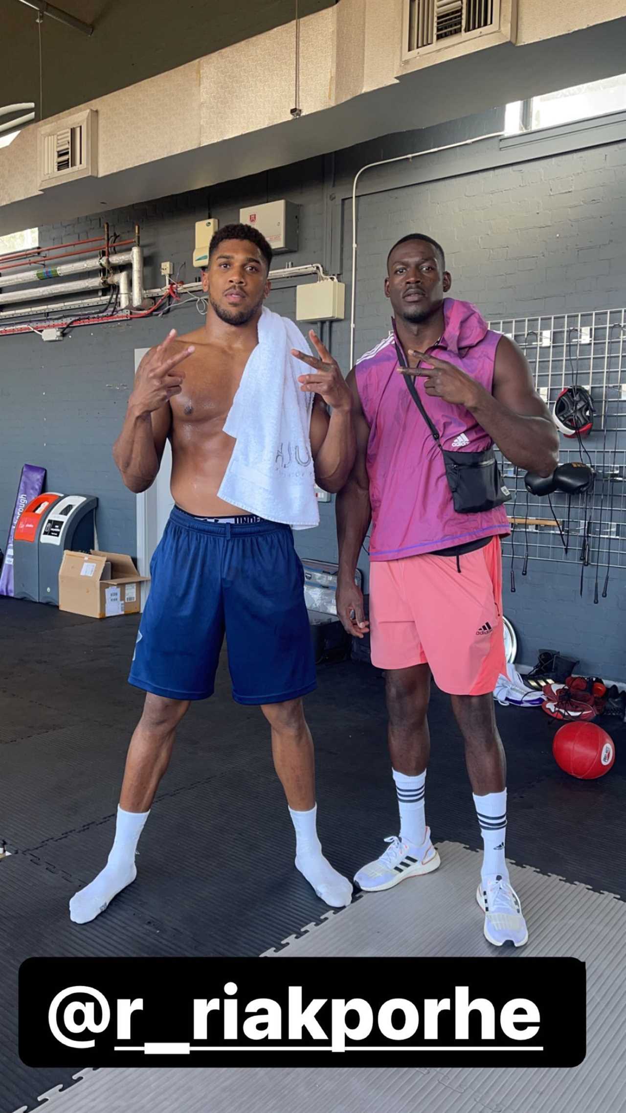 Anthony Joshua is already back sparring and training, as he closes in to the Battle of Britain fight against Tyson Fury