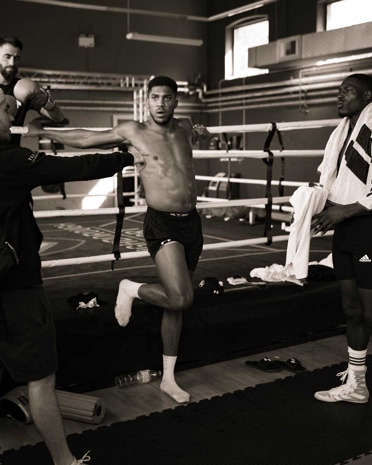 Anthony Joshua is already back sparring and training, as he closes in to the Battle of Britain fight against Tyson Fury