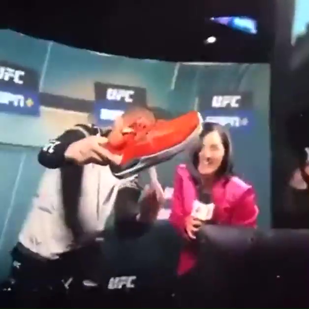 UFC star Nate Diaz shouts these f***ing sneakers SUCK in deleted footage. This is part of a new sponsorship deal with The Rock