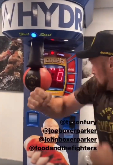 Tyson Fury takes on the punching machine challenge, and puts Anthony Joshua's record in doubt