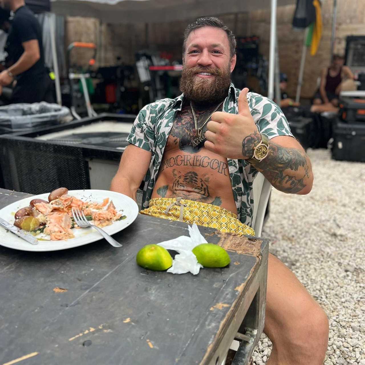 Conor McGregor's first glimpse at film debut with UFC star Conor McGregor on Roadhouse reboot