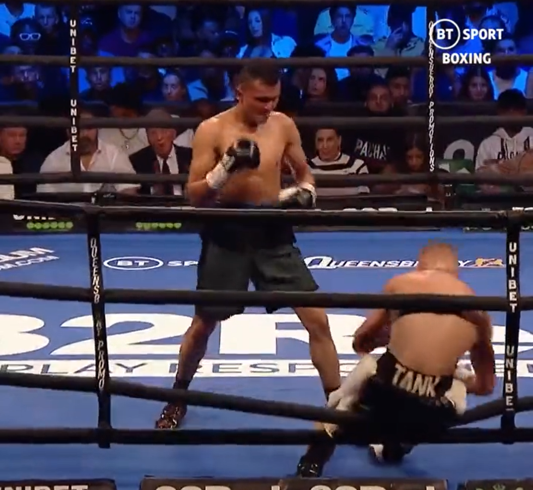 Frank Arnold, Brit hopeful, is sickeningly KO'd and taken out of the ring on a stretcher by fans fuming at Brayan Mairena's loss