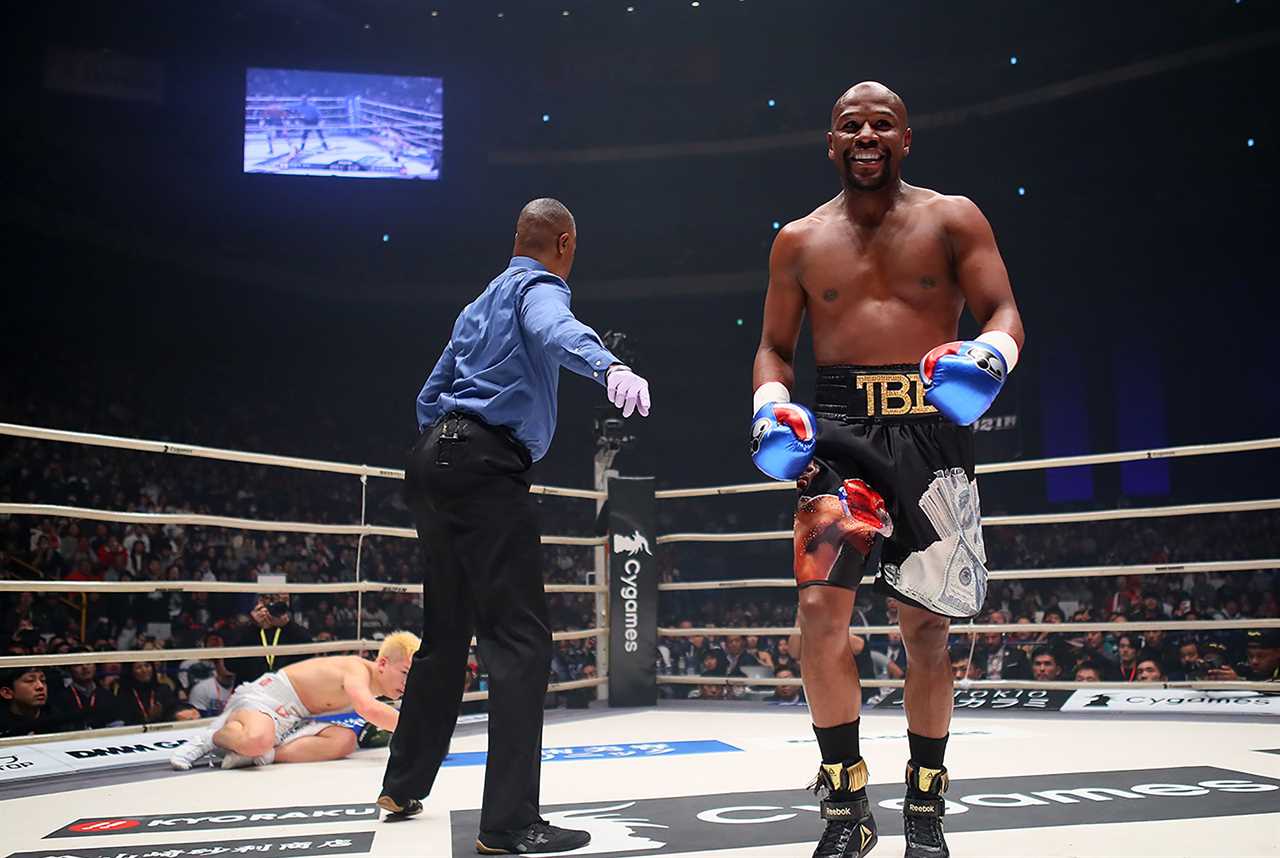 Floyd Mayweather has earned more than PS110MILLION from three exhibition fights before the Mikuru Asakura bout