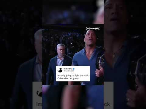 Nate Diaz gets a second chance at The BMF belt, like #UFC#MMA #TheRock #NateDiaz