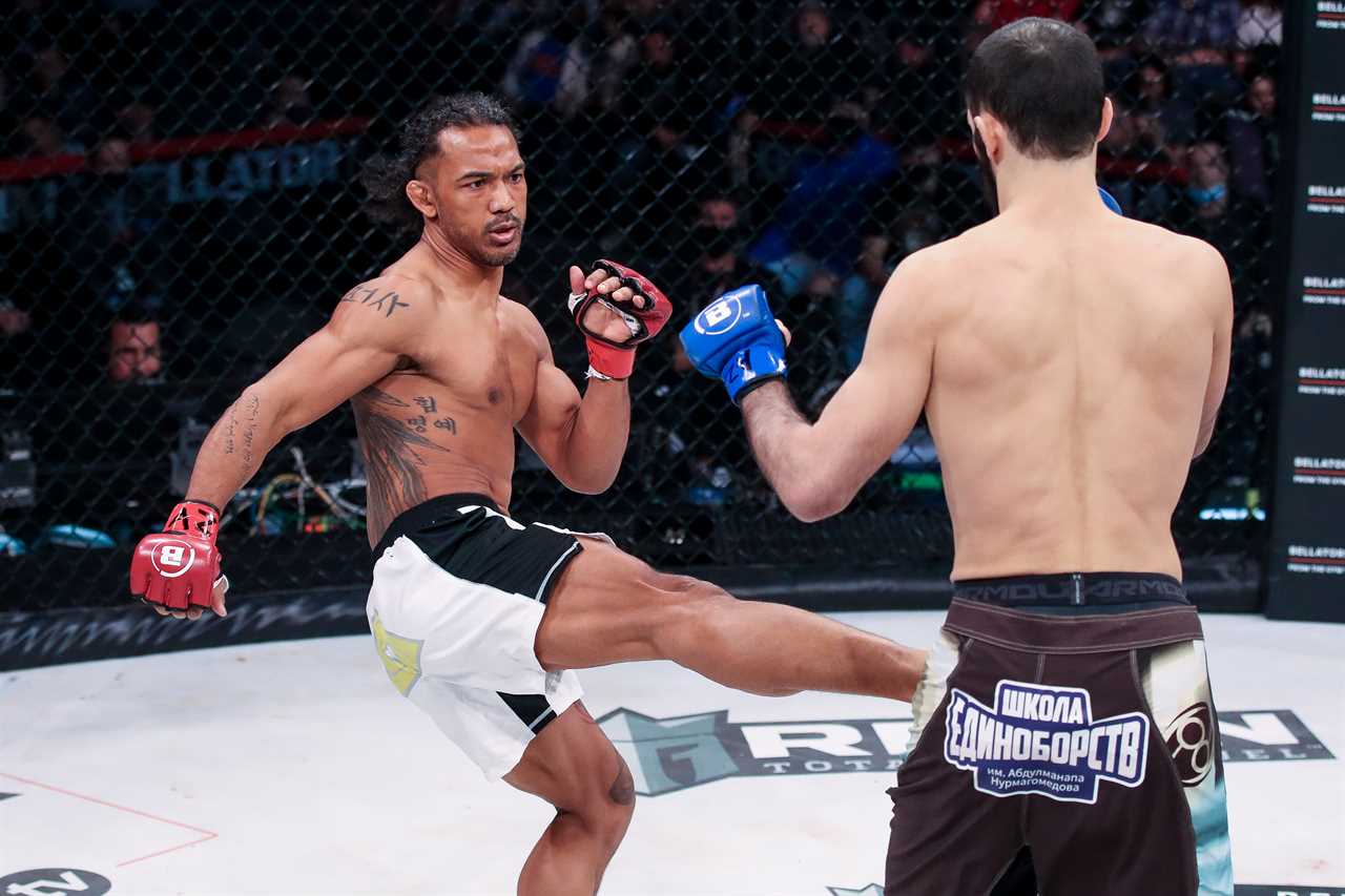 Bellator's Benson Henderson is a tough fighter in the cage, but he is super-dad with his MMA fighting wife Maria