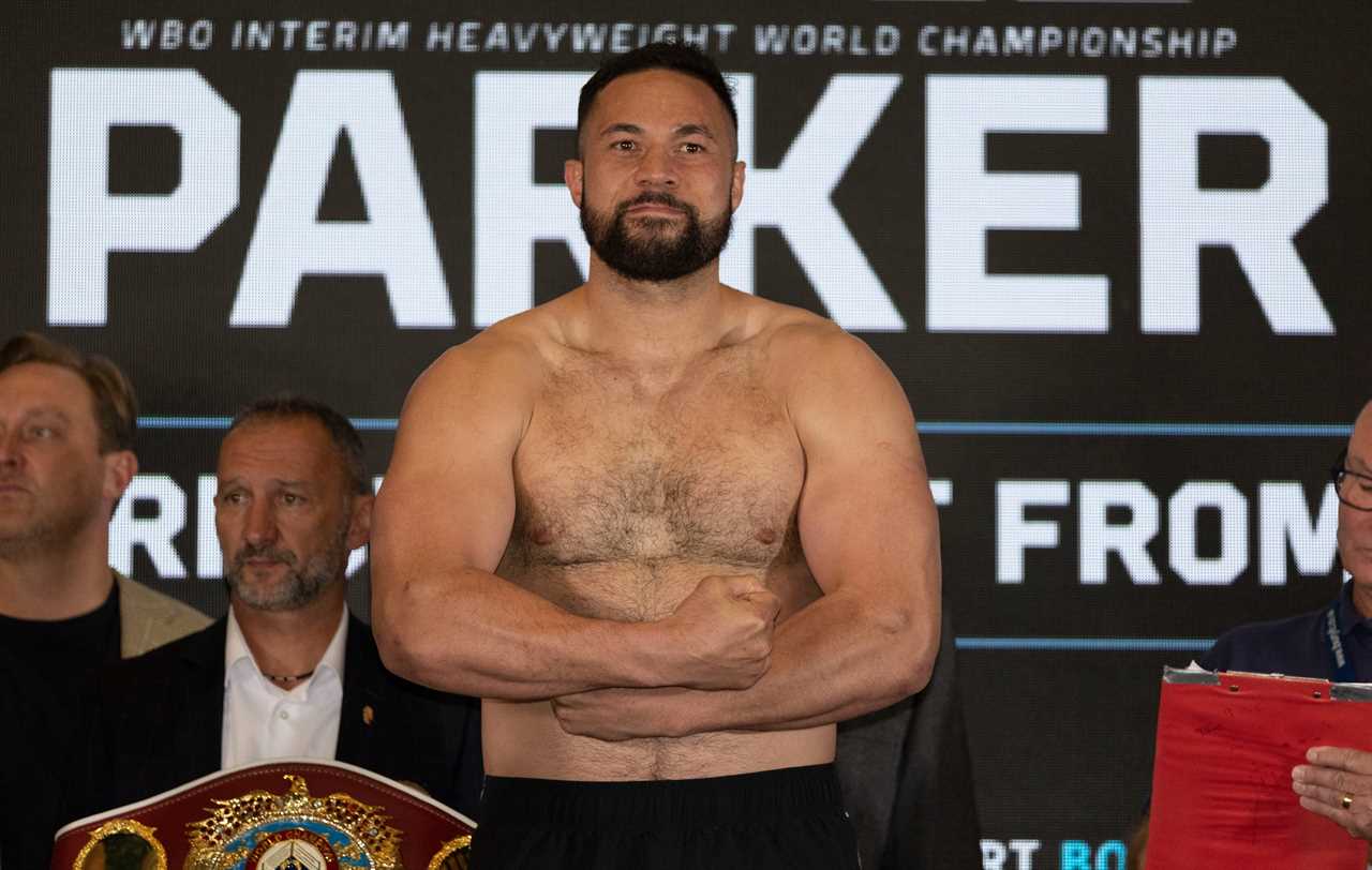 Joe Joyce is one stone heavier than Joseph Parker, with his rivals to fight at the career-heaviestweight in title bout