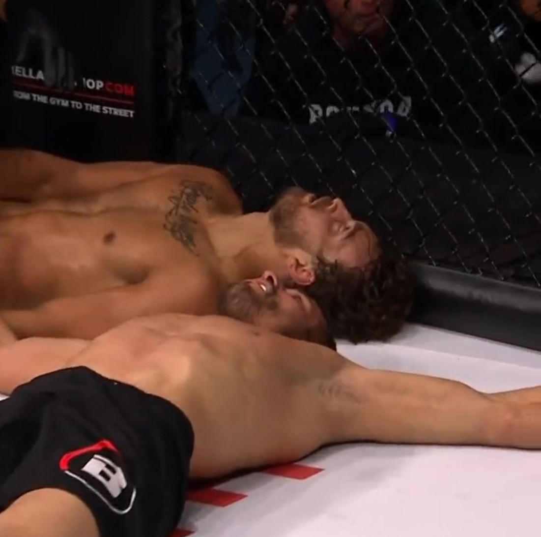 After a sickening Bellator 258 submission, watch as MMA star MMA star EYES OPEN is left cold