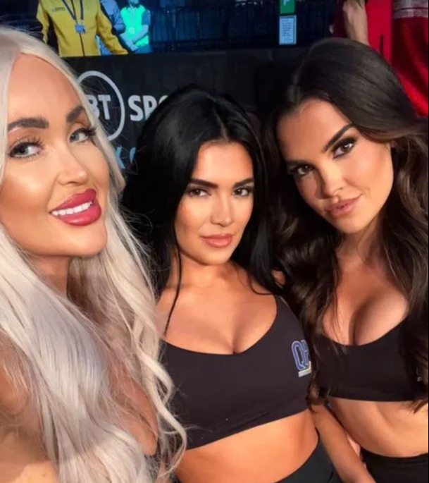 Amazing ring girls reveal behind the scenes footage of Joyce V Parker and claim they have the 'best seats in house'