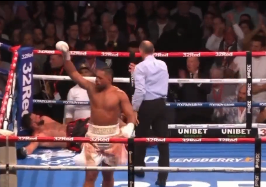 Tyson Fury looks on in awe as Joseph Parker, his close friend, is knocked unconscious by Joe Joyce's brutal punch