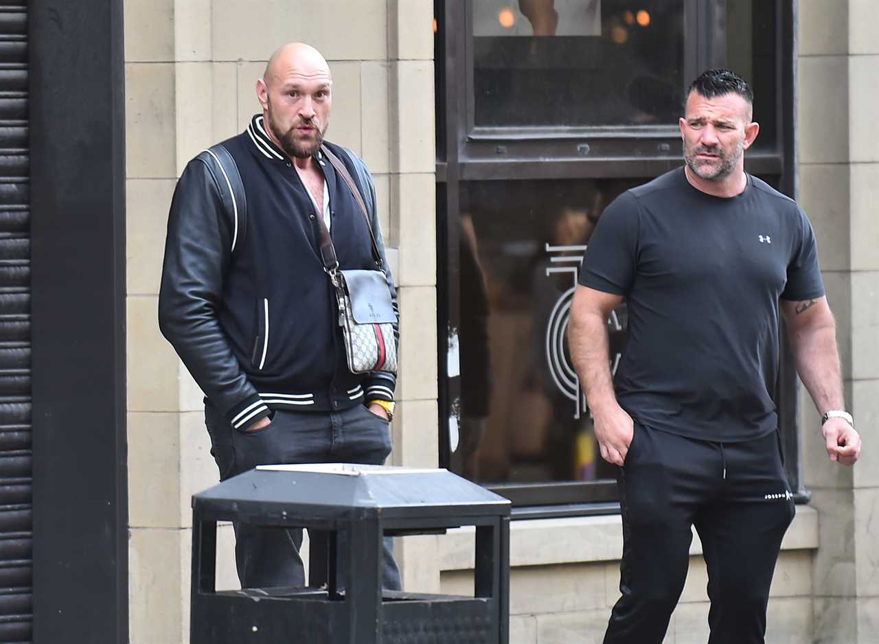 Tyson Fury was spotted in Manchester filming secret scenes for Netflix's boxing champion film.