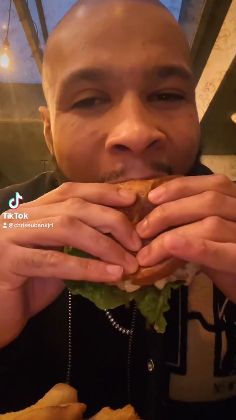 Eubank Jr. eats a greasy burger just nine days before Benn weighs in at his lowest weight ever.