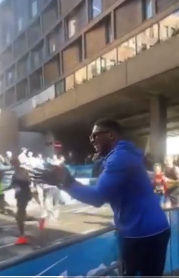 London Marathon runners stunned by Anthony Joshua's handing out drink tickets to runners, as Tyson Fury fight talk rumbles on