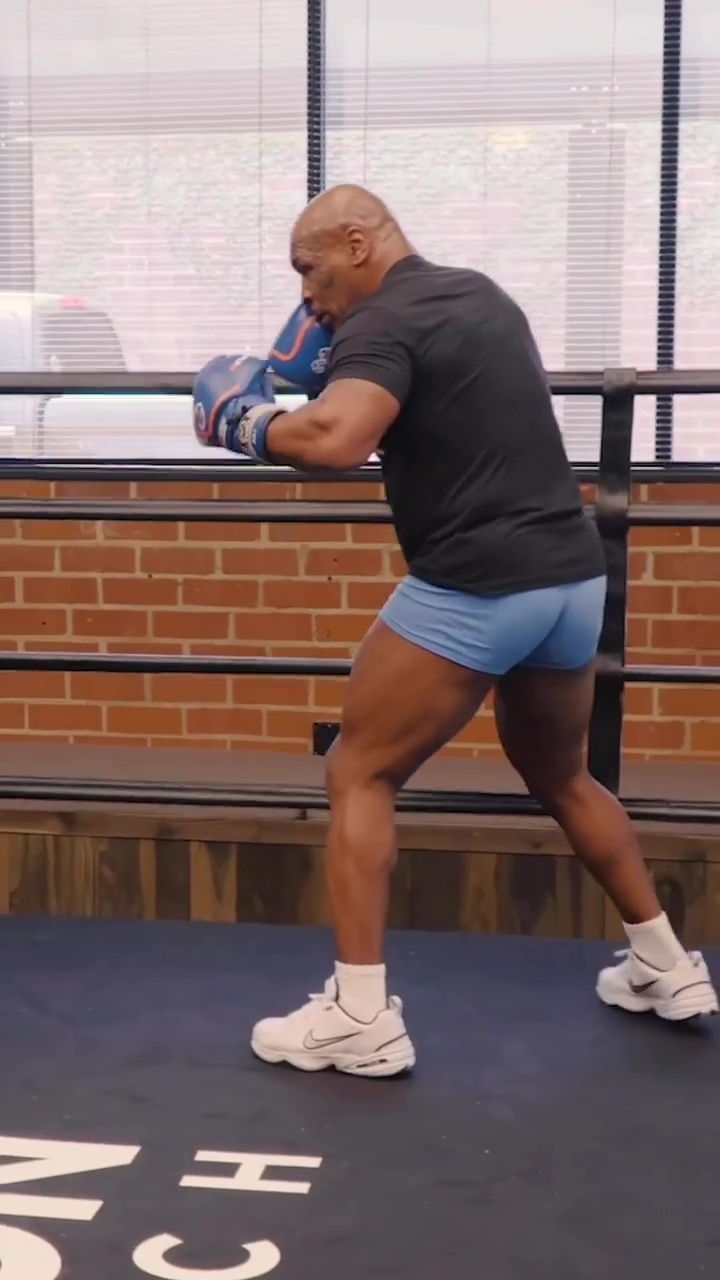 Mike Tyson, 56 years old, is ferocious as he demonstrates incredible speed in a brutal training video.