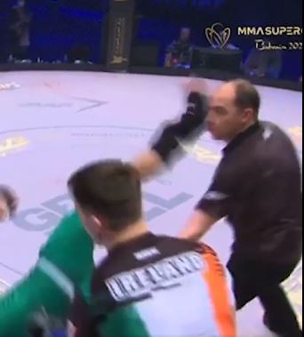 You can see how MMA stars' flying kick brutally floors a referee. But merciless fans are saying the exact same thing.