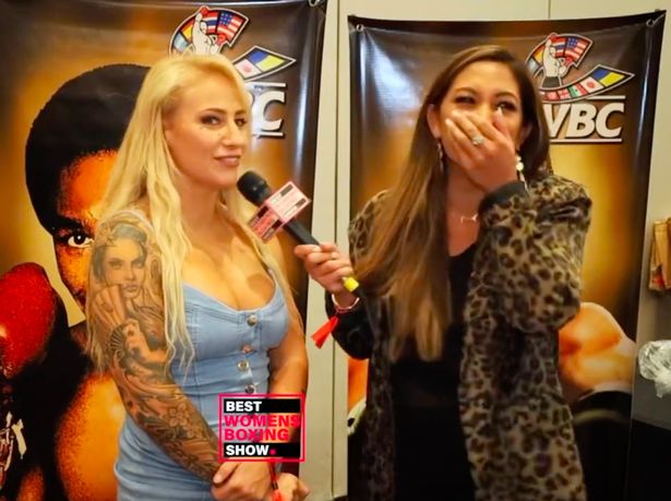 Ebanie Bridges makes interviewer chuckle as she says her 'p **** does many tricks'