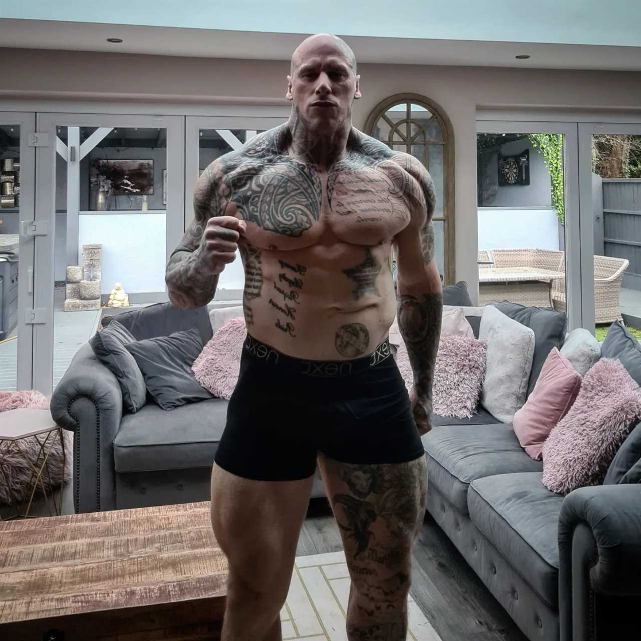 Martyn Ford gains almost 2 stone of muscle after his collapsed fight against the Iranian Hulk.