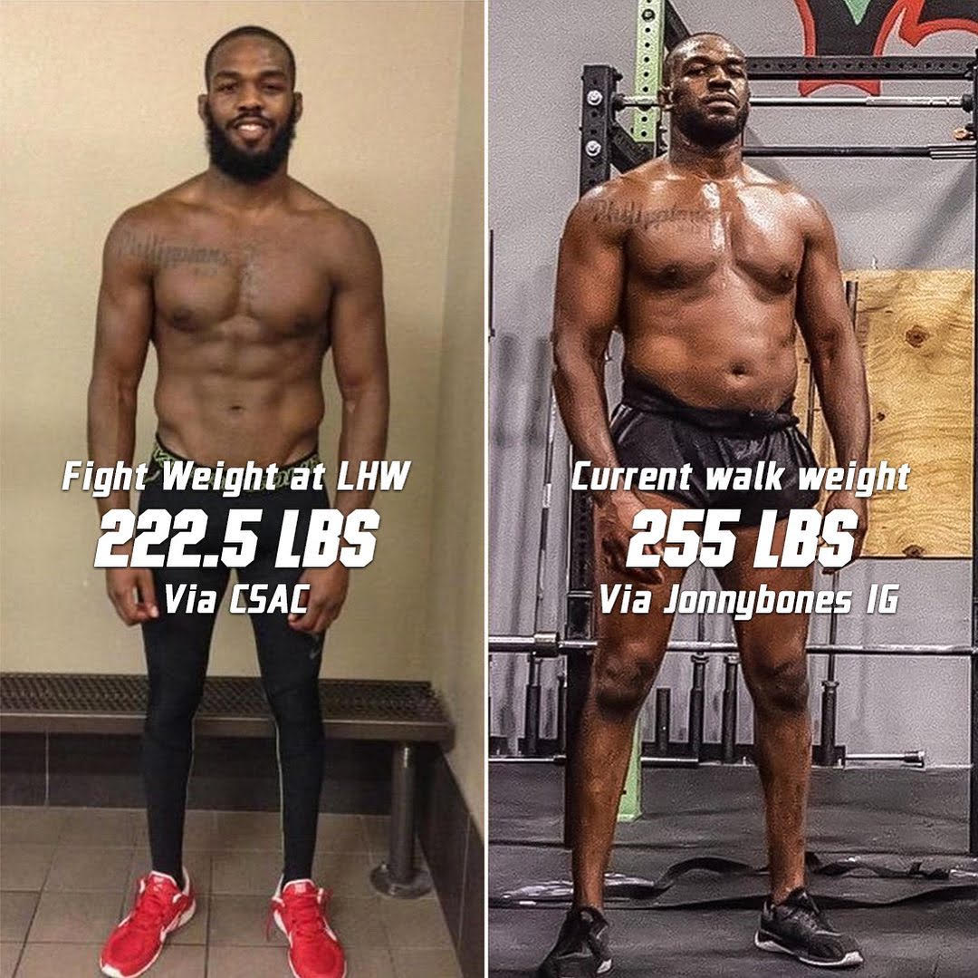 UFC star Jon Jones shows remarkable body transformation, as he gains 30 pounds to make his heavyweight debut