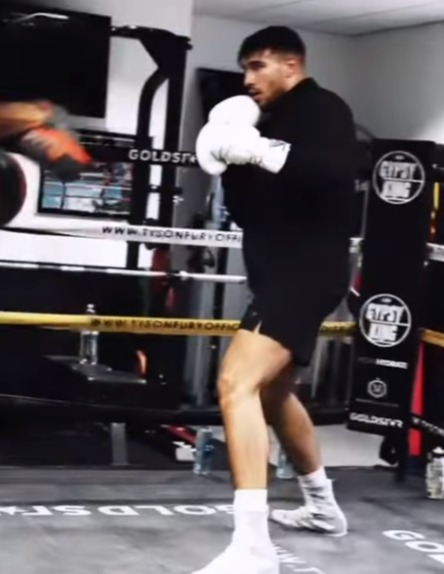 You can see behind-the scenes footage of Tyson Fury's training camp to Derek Chisora, as he exercises to strange music