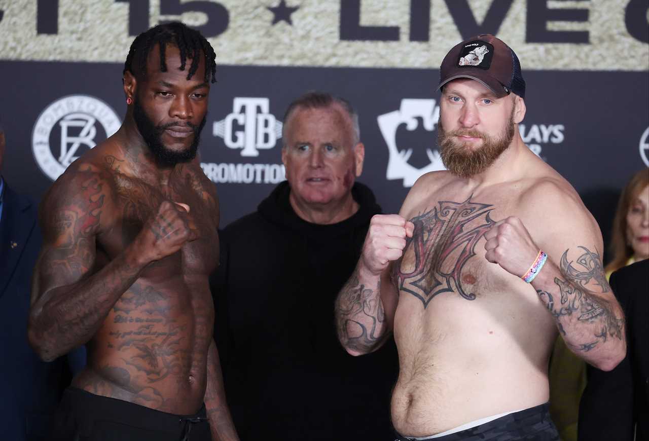 Deontay wilder is almost two STONE lighter in Helenius fight than he was for Tyson Fury's trilogy loss