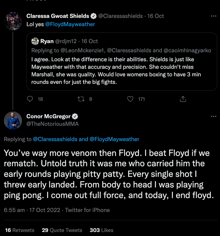 Conor McGregor seems to make a U-turn on Floyd Mayweather in UFC rematch. UFC star claims that he'd END second boxing match