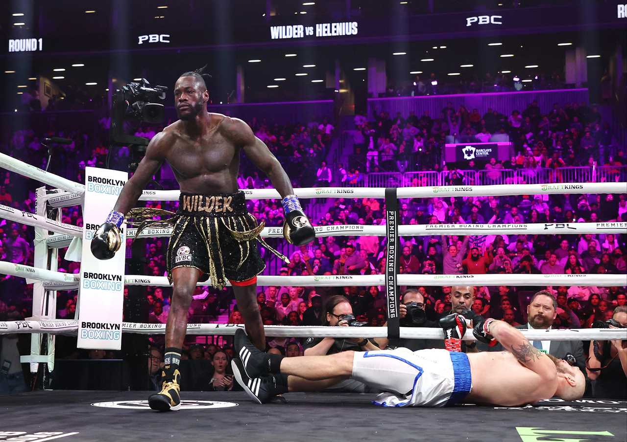 Amazing to Be Back - Watch Deontay Wilder knock out Robert Helenius in the FIRST ROUND of a return fight with a brutal right hand