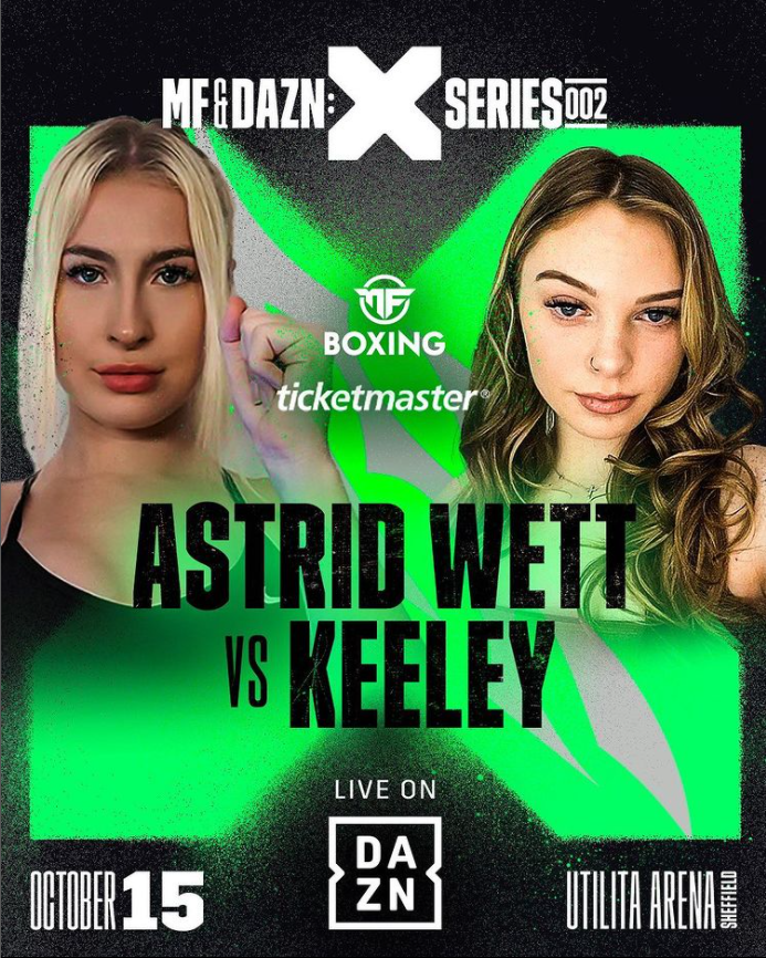 Astrid Wett vs Keeley live stream for huge fight on Misfits boxing event