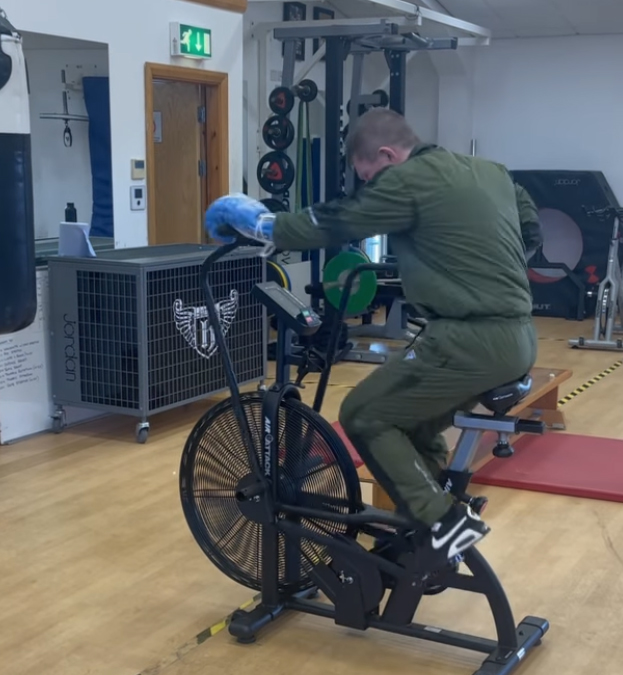 Ricky Hatton's intense workout routine as Tyson Fury reacts in the gym to a lung-busting session before his comeback fight
