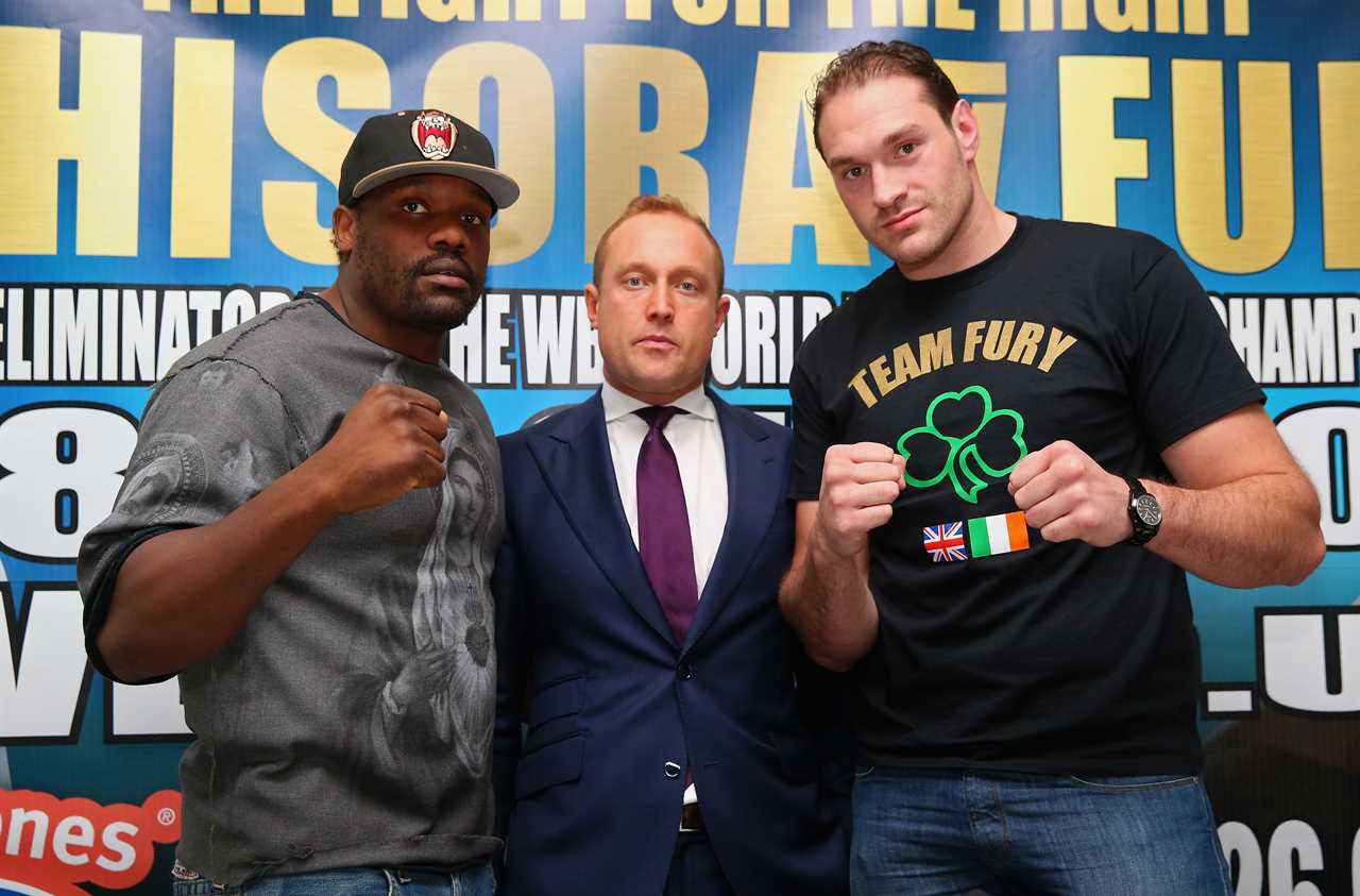 ‘Solid as a rock’ – Topless Tyson Fury shows off incredible abs as he poses in his boxers ahead of Derek Chisora trilogy