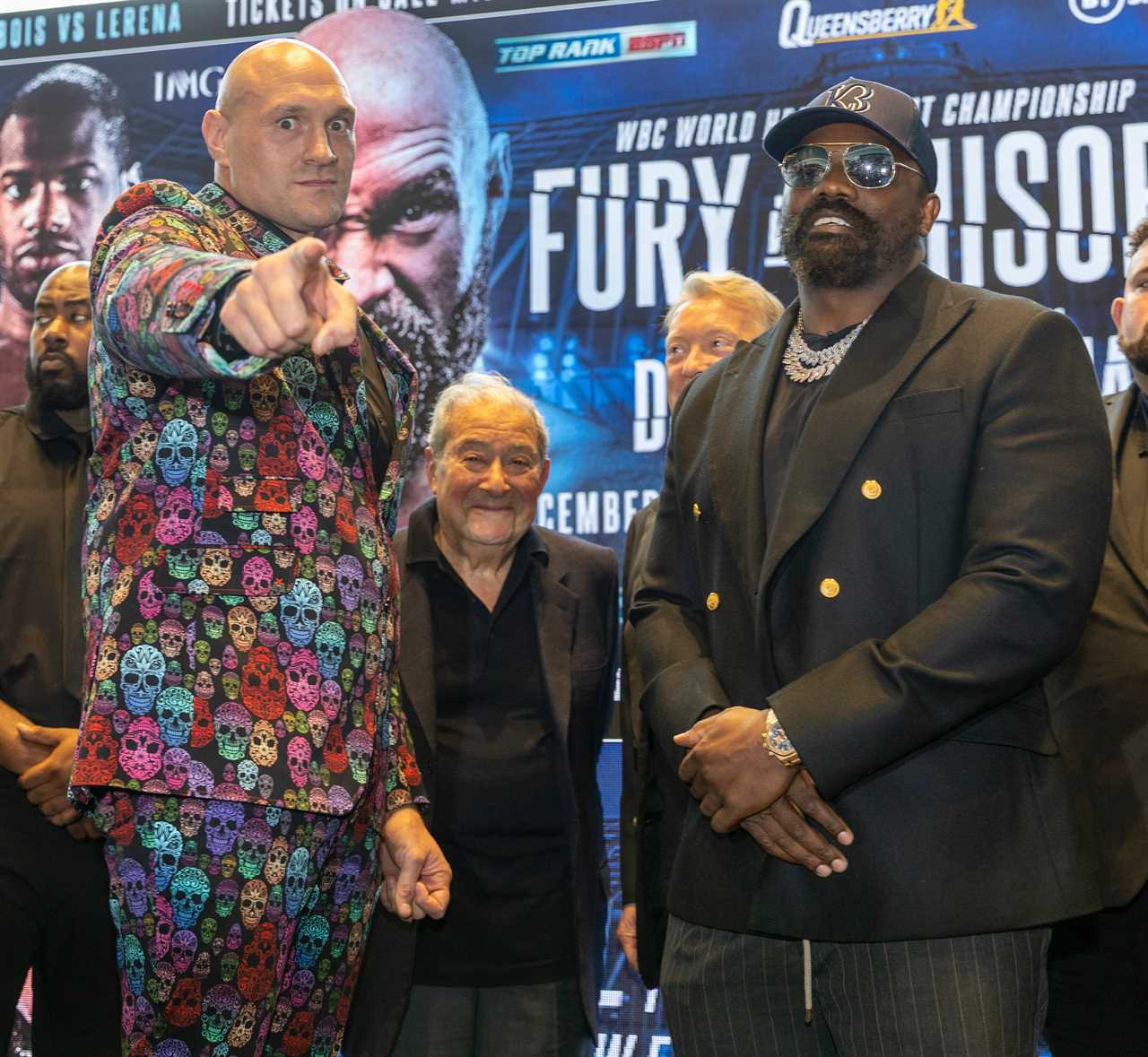 Frank Warren reveals Tyson Fury’s next three fights with two huge names on the horizon after Derek Chisora trilogy bout