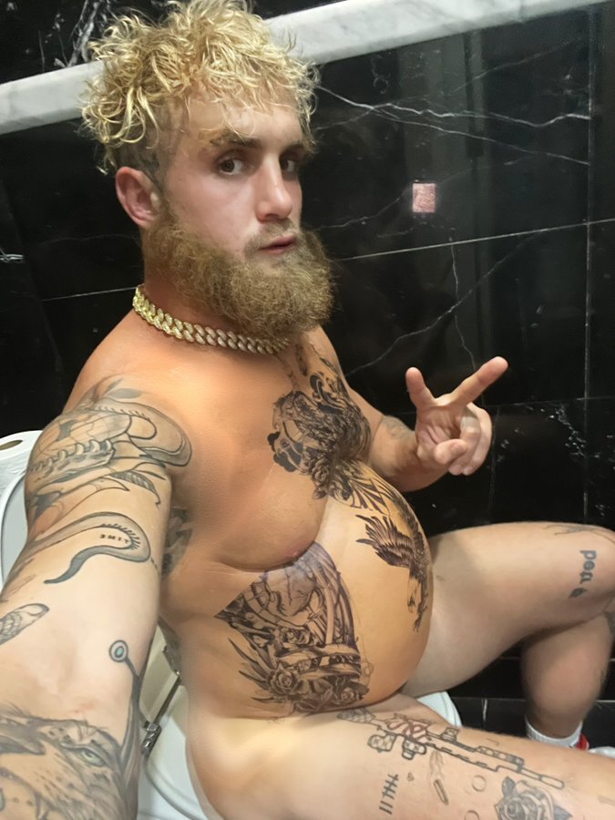 Jake Paul poses naked on toilet and shows off huge stomach ahead of Anderson Silva fight – but all is not as it seems