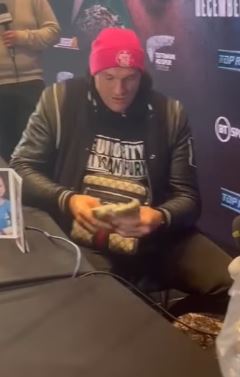 Kind hearted Tyson Fury donates entire £10k bet won off Frank Warren to charity – and hands it over in wads of CASH