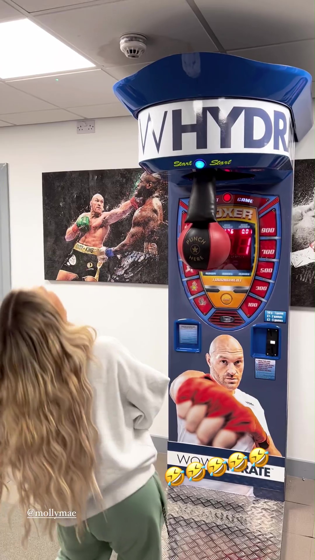 Watch Love Island star Molly-Mae’s punch machine challenge that leaves Tommy Fury in stitches