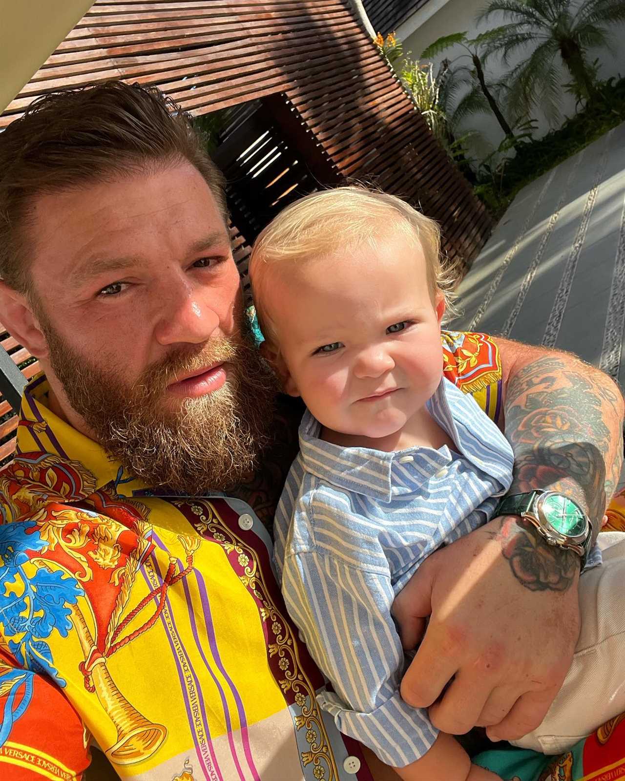 Conor McGregor posts cute family snaps with sons Conor Jr and Rian as UFC star plots cage return