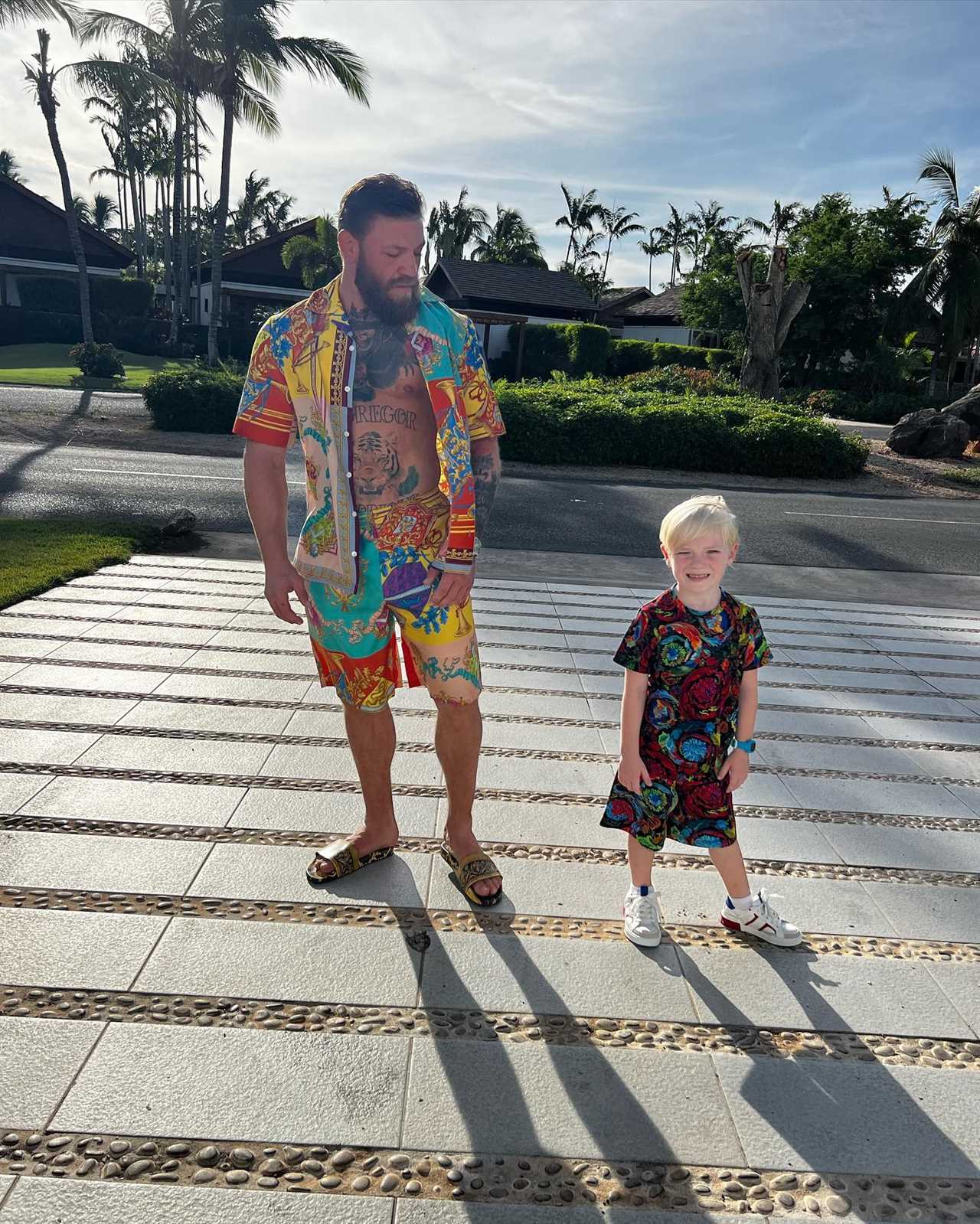 Conor McGregor posts cute family snaps with sons Conor Jr and Rian as UFC star plots cage return