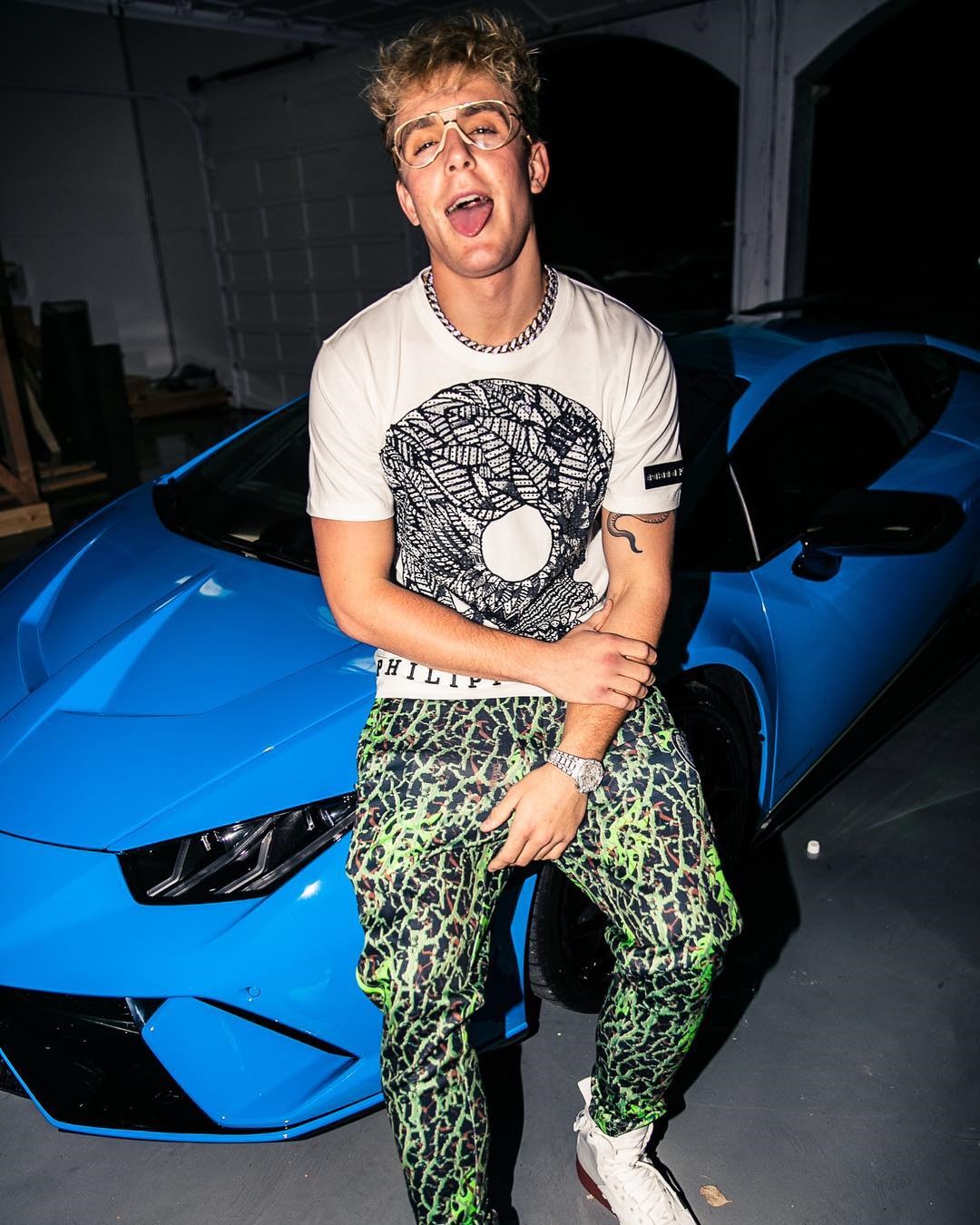 Inside Jake Paul’s insane car collection that includes a £165k Lamborghini Huracan, and a custom-wrapped £81k Tesla
