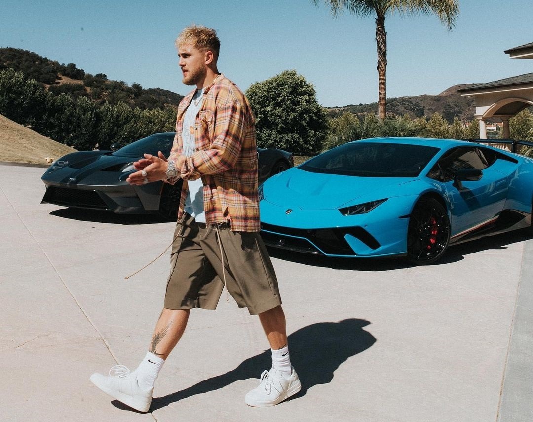 Inside Jake Paul’s insane car collection that includes a £165k Lamborghini Huracan, and a custom-wrapped £81k Tesla