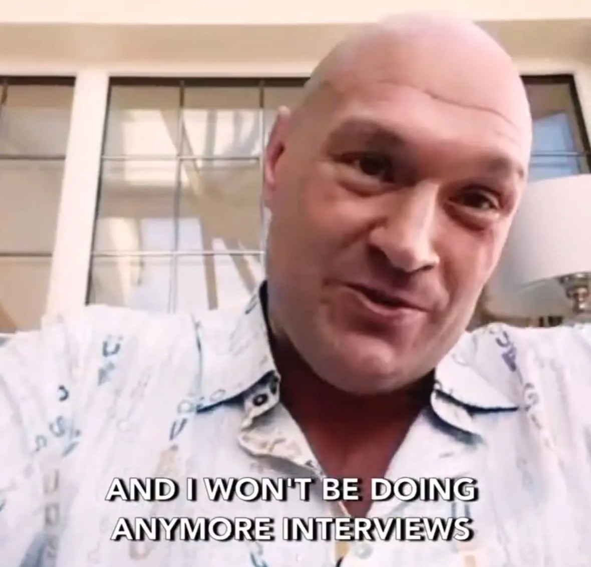 As Tyson Fury fumingly attacks True Geordie, the heavyweight star struggle to turn off the camera and end the interview, True Geordie is a snarky bully