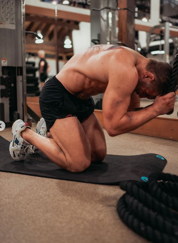 Conor McGregor says he's happy and strong while training for UFC's comeback following a horror leg injury against Poirier