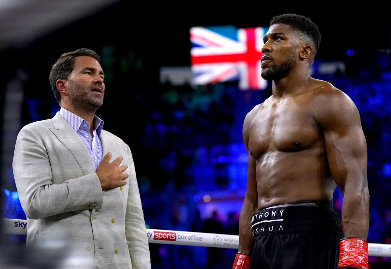 Anthony Joshua and Eddie Hearn met in Abu Dhabi to discuss when he will make his boxing return.