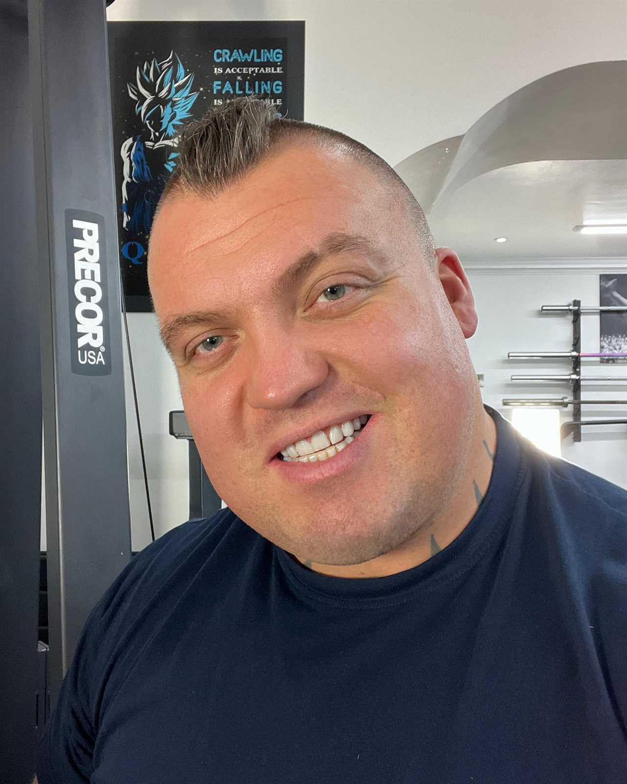 Eddie Hall, the former World's Strongest Man, looks completely different as he follows Conor McGregor to shave off his iconic beard