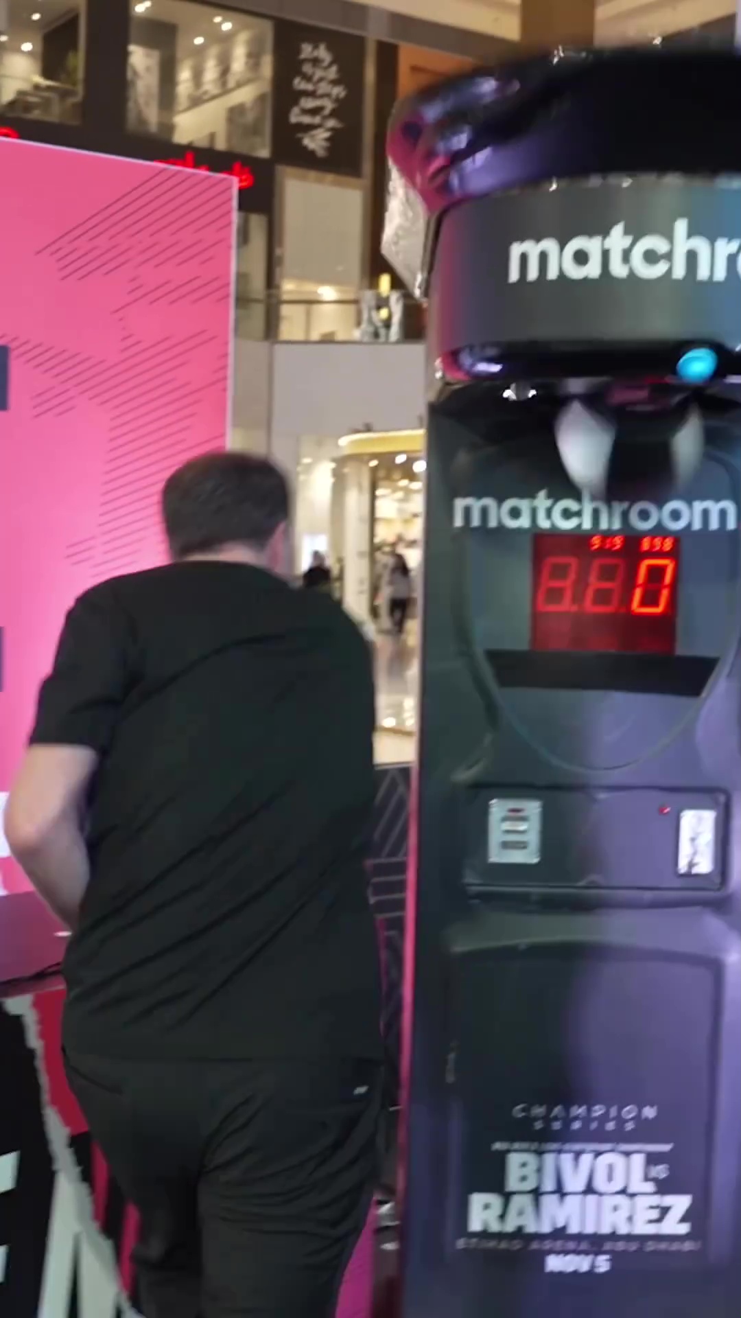Eddie Hearn's punchbag machine explodes, leaving stunned viewers in shock.